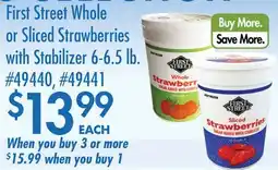 Smart & Final First Street Whole or Sliced Strawberries with Stabilizer offer