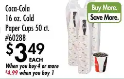 Smart & Final Coca-Cola 16 oz. Cold Paper Cups 50 ct offer