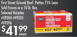 Smart & Final First Street Ground Beef Patties 75% Lean offer