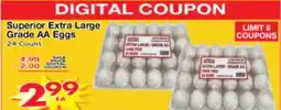 Superior Grocers Superior Extra Large Grade AA Eggs offer