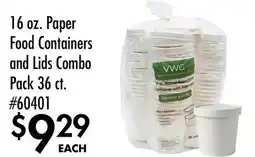 Smart & Final 16 oz. Paper Food Containers and Lids Combo Pack 36 ct offer