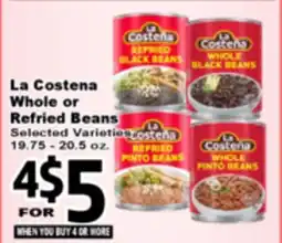 Superior Grocers La Costena Whole or Refried Beans offer