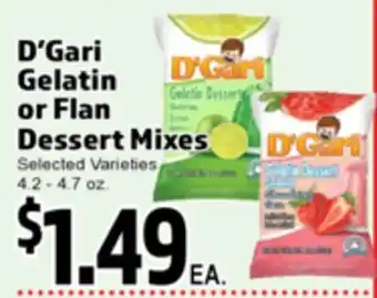 Superior Grocers D'Gari Gelatin or Flan Dessert Mixes offer