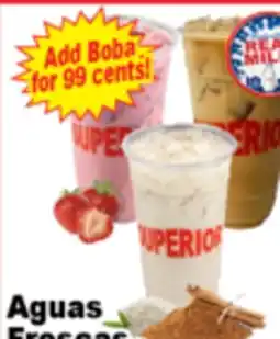 Superior Grocers Aguas Frescas offer