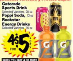 Superior Grocers Gatorade Sports Drink Poppi Soda Rockstar Energy Drinks offer