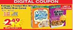 Superior Grocers Kellogg's Frosted Mini Wheats or Raisin Bran Cereal offer
