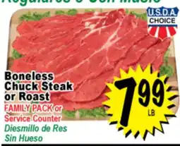 Superior Grocers Boneless Chuck Steak or Roast offer