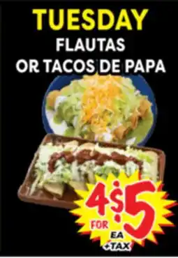 Superior Grocers FLAUTAS OR TACOS DE PAPA offer