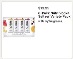 Walgreens 8-Pack Nutrl Vodka Seltzer Variety Pack offer