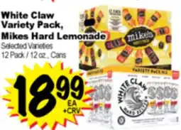 Superior Grocers White Claw Variety Pack, Mikes Hard Lemonade offer