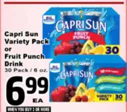 Superior Grocers Capri Sun Variety Pack or Fruit Punch Drink offer