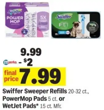 Swiffer sweeper refills, powermop pads or wetjet pads