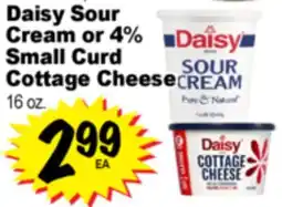 Superior Grocers Daisy Sour Cream or 4% Small Curd Cottage Cheese offer