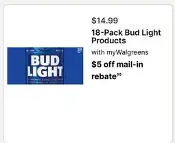Walgreens 18-Pack Bud Light Products offer