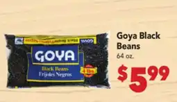 Vallarta Supermarkets Goya Black Beans offer