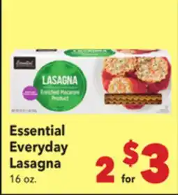 Vallarta Supermarkets Essential Everyday Lasagna offer