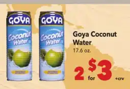 Vallarta Supermarkets Goya Coconut Water offer