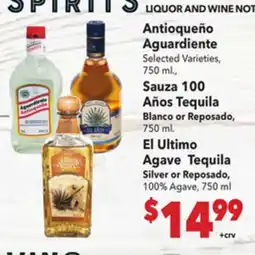 Vallarta Supermarkets Antioqueño Aguardiente offer