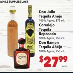 Vallarta Supermarkets Don Julio Tequila Añejo offer