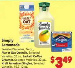 Vallarta Supermarkets Simply Lemonade offer