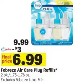 Meijer Febreze air care plug refills offer