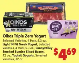 Vallarta Supermarkets Oikos Triple Zero Yogurt offer