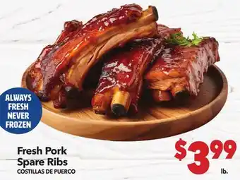 Vallarta Supermarkets Fresh Pork Spare Ribs / COSTILLAS DE PUERCO offer
