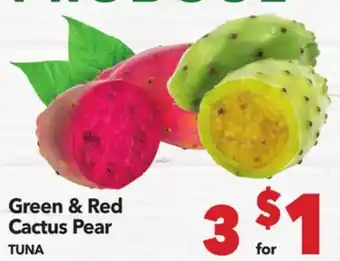 Vallarta Supermarkets Green & Red Cactus Pear / TUNA offer