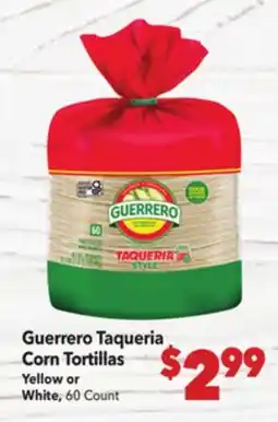 Vallarta Supermarkets Guerrero Taqueria Corn Tortillas offer