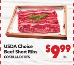 Vallarta Supermarkets USDA Choice Beef Short Ribs / COSTILLA DE RES offer