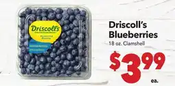 Vallarta Supermarkets Driscoll's Blueberries offer