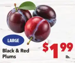 Vallarta Supermarkets Black & Red Plums offer