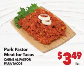 Vallarta Supermarkets Pork Pastor Meat for Tacos / CARNE AL PASTOR PARA TACOS offer