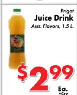 Valley Marketplace Prigat Juice Drink offer
