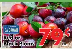 Valley Marketplace Red or Black Plums offer