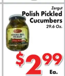 Valley Marketplace Zergut Polish Pickled Cucumbers offer