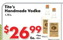 Valley Marketplace Tito's Handmade Vodka offer