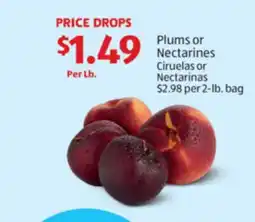 Aldi Plums or Nectarines Ciruelas or Nectarinas offer