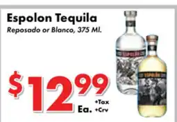 Valley Marketplace Espolon Tequila offer