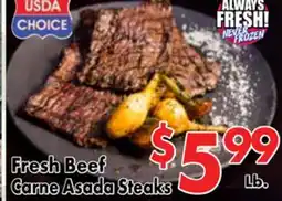 Valley Marketplace Fresh Beef Carne Asada Steaks offer