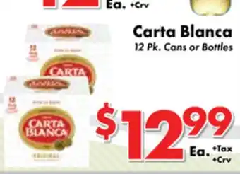 Valley Marketplace Carta Blanca offer