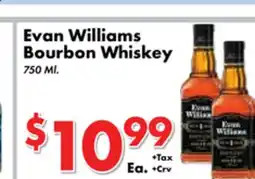 Valley Marketplace Evan Williams Bourbon Whiskey offer