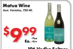 Valley Marketplace Matua Wine offer