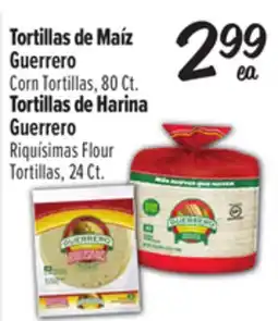 El Super Guerrero Corn Tortillas, 80 Ct. Guerrero Riquísimas Flour Tortillas, 24 Ct offer