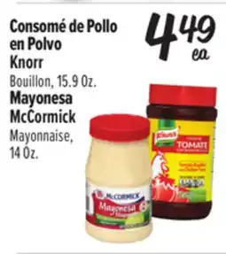 El Super Knorr Bouillon, 15.9 Oz. McCormick Mayonnaise, 14 Oz offer