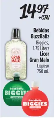 El Super Bebidas BuzzBallz Biggies, 1.75 Liters Licor Gran Malo Liqueur 750 ml offer