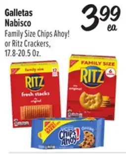 El Super Nabisco Family Size Chips Ahoy! or Ritz Crackers offer