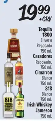 El Super Tequila 1800 Silver o Reposado, Cazadores Reposado, Cimarron Blanco offer