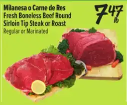 El Super Fresh Boneless Beef Round Sirloin Tip Steak or Roast offer