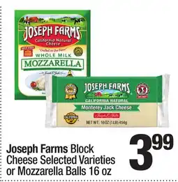Super King Markets Joseph Farms Block Cheese or Mozzarella Balls offer